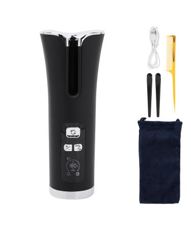 Curling Iron Black Portable Cordless Hair Curler Automatic Curling Iron Intelligent Curling Iron Hair Curling Iron for Hair Styling