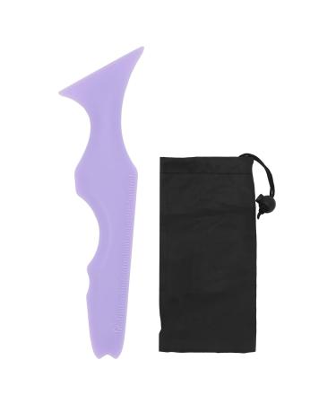 5 In 1 Eyeliner Stencil Reusable Silicone Beauty Ruler Multi Purpose Silicone Eyebrow Pencil Stencil Winged Tip Aid Eyeliner Shield Applicator Guard for Makeup Cosmetic Purple