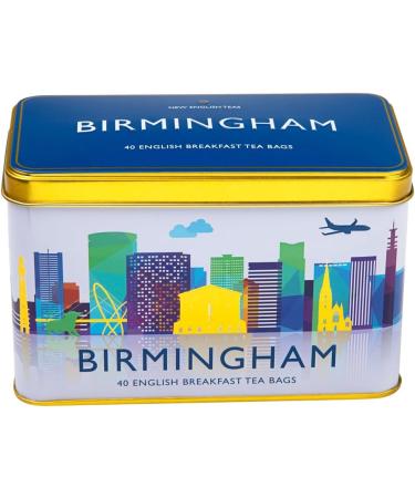 New English Teas Birmingham City Skyline Tea Tin - 40 Breakfast Teabags - 1 Pack - Buy Online on SooperMarket.com