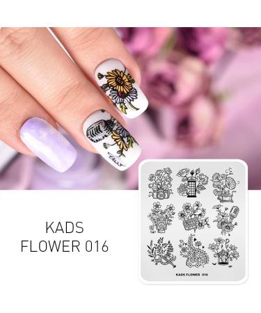 Alexnailart Nail Stamping Plate FL016 - Multi-Pattern Stamping Template for Image Print Nail Art Design - Nail Stamper & Scraper Nails Tool - Buy Online on SooperMarket.com