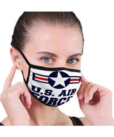 Mouth Mask Mask Adjustable Earloop Face Mask t Shirtint u s air Force Vintage Tshirt Stamp
