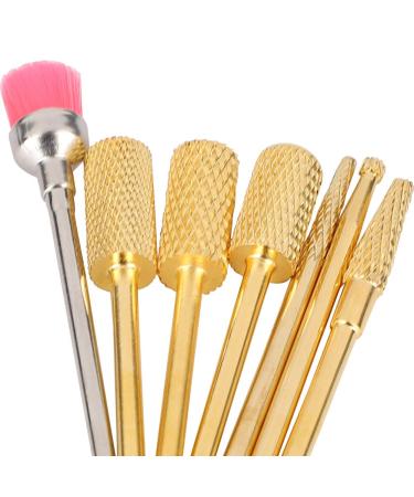 Nail Drill Kit - 7pcs Professional Manicure & Pedicure Drill Bit Set for Acrylic & Gel Nails - Perfect Accessories for Sanding & Grinding - Buy Online on SooperMarket.com