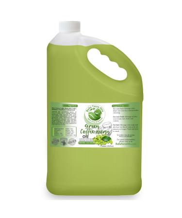 Bella Terra Oils Green Coffee Bean Oil 1gallon For Hair & Skin Rich in Antioxidants Nourishing Fast-Absorbing Non-Greasy