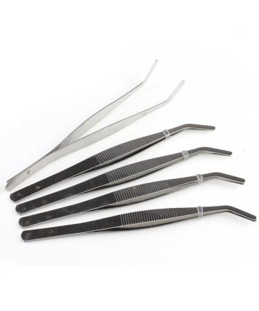 OMEM (Pack of 5) Mealworms Tweezers Worm Food Nipper for Reptiles Amphibians and Birds