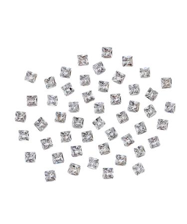 Unique Square Pointed Bottom Rhinestones For Nail Decoration Eye Catching Nail Accessories Square Pointed Bottom Rhinestones White middle