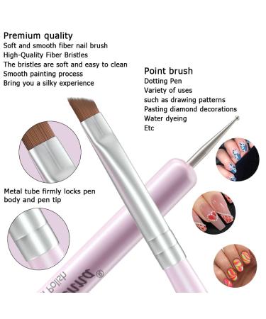 Nail Art Brushes Set - 6Pcs for Nail Tips Design with Poly Gel, Acrylic Brushes, Painting Drawing Pen Kit - Salon/Home Use - Buy Online on SooperMarket.com
