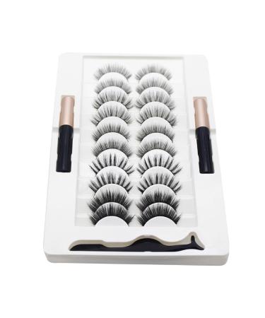 Magnetic Eyelashes And Eyeliner Kit Reusable Magnetic Lashes With Eyeliner And Tweezers 3D Natural Look False Eyelashes Magnetic Eyelash Kit Natural Look Magnetic Eyelash Kit With Applicator Tool