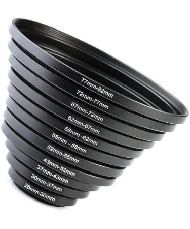 K&F Concept 11pcs Metal Stepping Rings Set for Canon Nikon DSLR Cameras - 26-30MM to 77-82MM Step Up Rings - Buy Online on SooperMarket.com