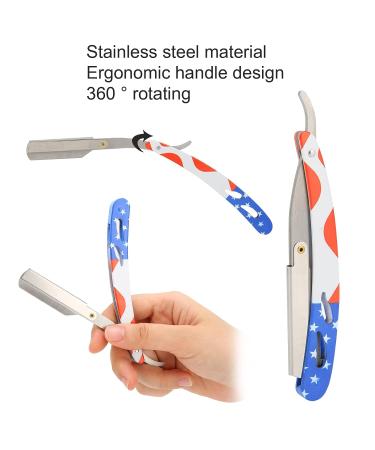 Premium Straight Edge Stainless Steel Razor for Men - Rust & Corrosion Resistant Manual Shaving for Beards & Eyebrows - Perfect for Home & Salons - Buy Online on SooperMarket.com