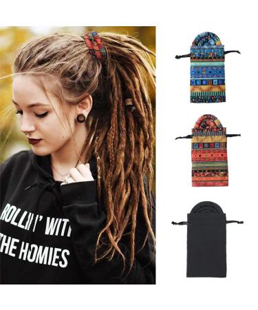 Spiral Lock Hair Tie Dreadlock Accessory | Bendable Hair Ties for Women and Men | 25 Inch Colorful Curly Hair Holder | Storage Bags Included (Blue) - Buy Online on SooperMarket.com