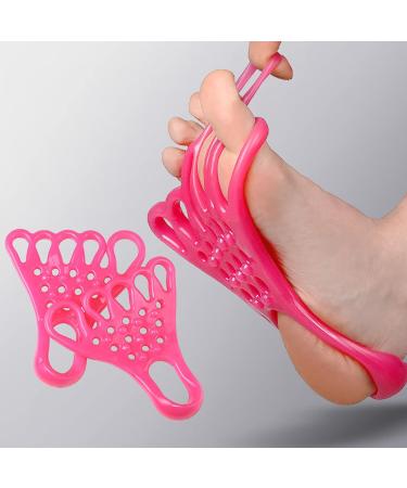 Adjustable Toe Foot Stretcher Bunion Corrector & Ankle Brace - Pink Toe Stretch Belt for Muscle Relaxation in Women and Men - Buy Online on SooperMarket.com