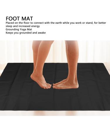 Earth Foot Mat - Foot Therapy for Inflammation Relief & Improved Sleep | Grounding Mat with Negative-Ion Bracelet (138 x 100 cm) - PU Leather for Work & Relaxation - Buy Online on SooperMarket.com