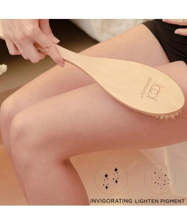 ICANdOIT Dry Brushing Body Brush - Long Handle for Cellulite and Lymphatic Drainage - Natural Agave Cactus Tampico Bristles - Men & Women - Buy Online on SooperMarket.com