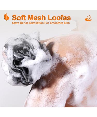 Urbanstrive XL Soft Shower Loofah Sponge for Men and Women - 75g - Black - 1 Pack - Buy Online on SooperMarket.com