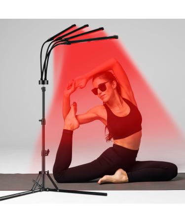 Shyineyou Red Light Lamp 180LEDs 660&850 Infrared Light Lamp with Stand(15"-60") Deep Red Light Lamp for Home/Office Use