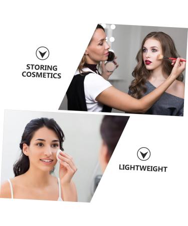 NOLITOY Make Up Mirrors 2pcs Box Loose Box 5g Case Bottle Bulk Travel Plastic Stand Black 7.5x7.5cm - Buy Online on SooperMarket.com