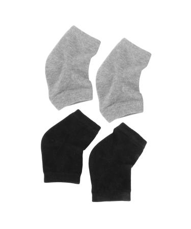 Mikinona 2 Pairs Gel Heel Socks Foot Lotion Spa Socks Sleep Spa Socks Gel Moisturising Socks Heel Repair Socks Moisturizing Feet Sock No Slip Spa Socks Gel Ankle Socks Gel Lining Cotton
