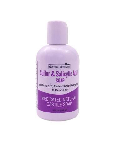 Dermaharmony 5% Sulfur and 2% Salicylic Acid Liquid Castile Soap (4 Fl Oz Bottle)