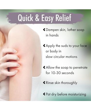 Eczema Soap Bar for Face and Body - All Natural Dermatitis & Psoriasis Treatment - Gentle Relief for Dry, Itchy, Flaky Skin - Made in USA - 4 oz Bar (Pack of 1) - Buy Online on SooperMarket.com