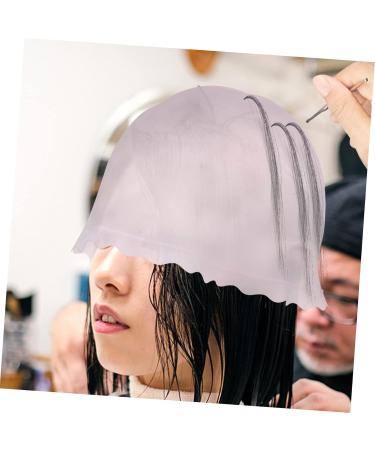 Healeved Silicone Highlighter Cap Hair Dyeing Coloring Hat Salon Silicone Cap Silicone Hair Highlighting Caps Hair Dyeing Hat for Salon Barber Supply Silicone Hair Coloring Hat Dye Caps - Buy Online on SooperMarket.com