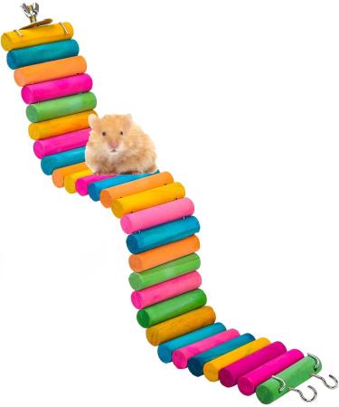 NAUZE Hamster Ladder Hamster Toys Hamster Entertainment Facilities Wooden Pet Ladder Ladder for Small Pet (Multicolor) Colour - Buy Online on SooperMarket.com