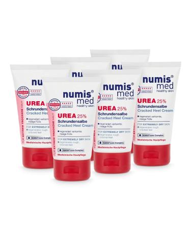 Numis Med Wirring ointment with 25% urea 6 Pack - skin -calming shaking foot cream for very cracked & strongly horny feet - vegan skin care without silicones & parabens - foot care (6x 50 ml)