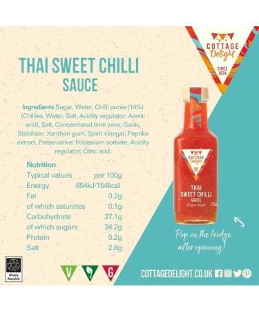 Cottage Delight Thai Sweet Chilli Sauce - Authentic & Spicy Condiment - Buy Online on SooperMarket.com