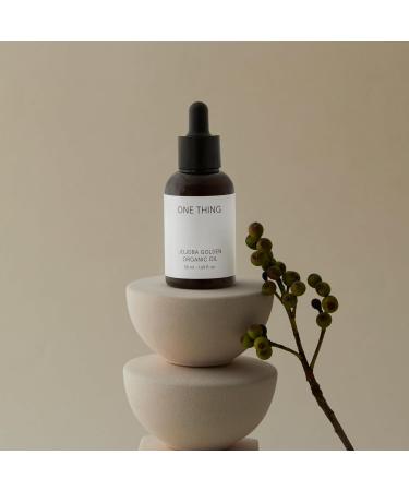 ONE THING Jojoba Golden Organic Oil 1.69 Fl Oz | Natural Moisturizer for Face Body Hair & Nails | Cold Pressed & Unrefined | Korean Skincare for Dry Skin & Pore Refinement - Buy Online on SooperMarket.com