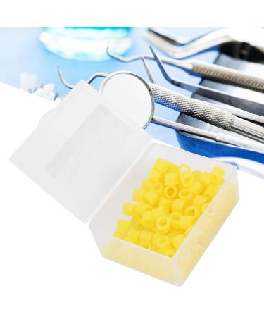 100 Non-Toxic Silicone Dental Color Code Rings - Yellow Orthodontic Instrument Bands for Easy Identification - Buy Online on SooperMarket.com