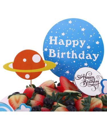 Vctitil 48pcs Cupcake Top Cartoon Children'S Party Supplies Planet Rocket Spacecraft Themed Astronaut Cake Decoration - Buy Online on SooperMarket.com