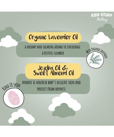 Kids Stuff Baby Oil 100ml - 100% Natural Organic Lavender Oil for Newborn Skin - Dermatologist & Pediatrician Approved - Vegan & Cruelty-Free - Buy Online on SooperMarket.com