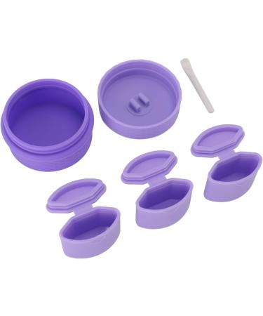 Travel Silicone Makeup Containers Trinkets Pills Silicone Cream Jars with Spoon Leakproof Portable for Outdoor (Purple) - Buy Online on SooperMarket.com
