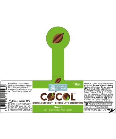 Squires Kitchen COCOL Double Strength Chocolate Colouring - The ultimate product for adding colour to chocolate and for making your own transfer sheets - Green 18g - Buy Online on SooperMarket.com