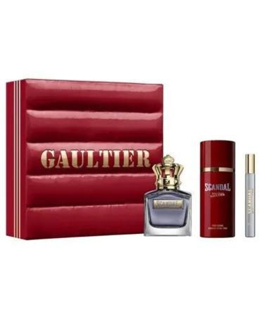 Jean Paul Gaultier Scandal 2 Pc Eau de Toilette Spray Set for Men (3.4 Ounce + 0.67 Ounce) 4.07 Fl Oz (Pack of 1)