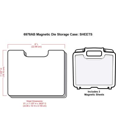 ArtBin 6978AB Magnetic Die Storage Case with 3 Sheets - Portable Craft & Die Organizer - Buy Online on SooperMarket.com