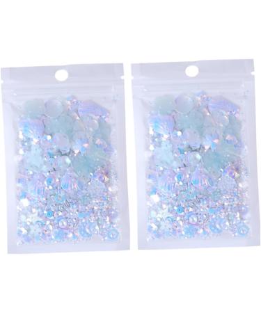 STOBOK 4 Packs DIY Pearls Spacer Beads Loose Sequins Paillettes Glitter Powder Super Flash White Whitex2pcs 2x1.2x0.1cmx2pcs - Buy Online on SooperMarket.com