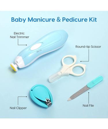 Lupantte 24-in-1 Baby Healthcare & Grooming Kit - Electric Nail Trimmer, Nursery Care Set, Toddler Clippers, Medicine Dispenser - Blue Baby Care Products - Buy Online on SooperMarket.com