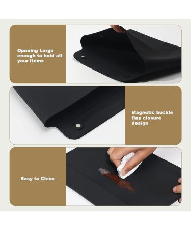 FERYES Silicone Makeup Bag - Premium Travel Toiletry Bag for Women - Easy Carry Cosmetic Bag for Beauty Tools and Brushes (Black) - Buy Online on SooperMarket.com