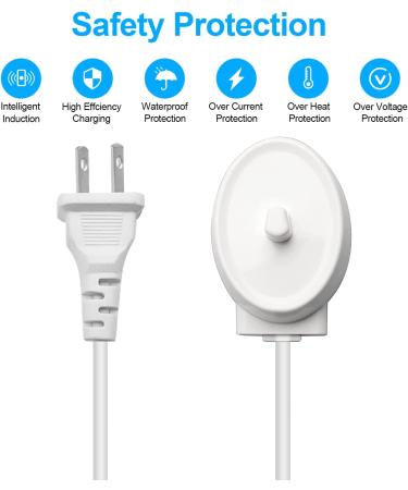 for Oral B Electric Toothbrush Replacement Charger for Braun Model 3757 Inductive Charging Base Portable Travel Power Cord - Buy Online on SooperMarket.com