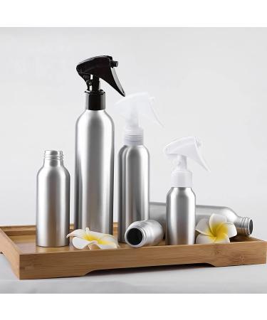 Zeoabsy 4-Pack 100ml Empty Aluminum Spray Bottles with White Atomizers | Ideal for Cosmetics Plants Cleaning & Hairdressers + Bonus Funnel - Perfect for Home & Garden - Buy Online on SooperMarket.com
