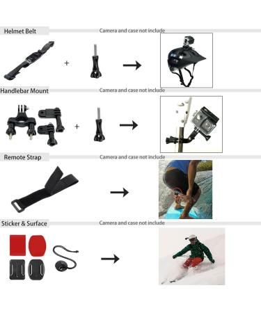 BMUUPY GoPro Hero 8 Black Accessories Kit - Waterproof Housing Case, Filter, Lens Screen, Chest Strap, Bike & Car Mount Set - Buy Online on SooperMarket.com