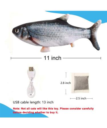 Floppy Fish Cat Toy - Interactive Catnip Toy for Indoor Cats | Realistic Plush Simulation, Washable, Perfect for Biting and Kicking | Grass Carp Design - Buy Online on SooperMarket.com