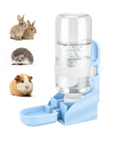 Rabbit Water Bottle 500ml/17oz Diyife Guinea Pig Water Bottle Non Drip Hamsters Automatic Water Dispenser Free Standing Small Animal Water Bottle for Bunny Chinchilla Hedgehog Squirrel Ferret Blue