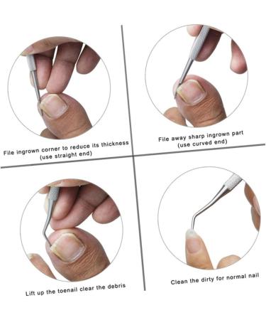 minkissy 3 Sets Manicure Kit Best Drill Bits for Stainless Steel Limas De U as Fingernail Files Daily Life for a Friend Everyday Dal Silver Color Nail Kits Nail Set Long Handle Elder - Buy Online on SooperMarket.com