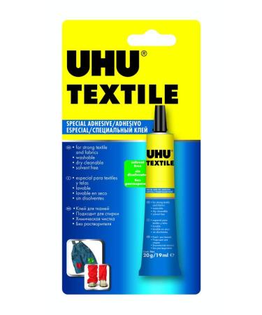 UHU Textile Glue 19ml - Transparent Fabric Adhesive - Buy Online on SooperMarket.com
