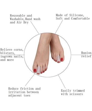 FOMIYES 15 Pairs Gel Toe Caps - Callus & Blister Silicone Protectors for Women/Men - Buy Online on SooperMarket.com