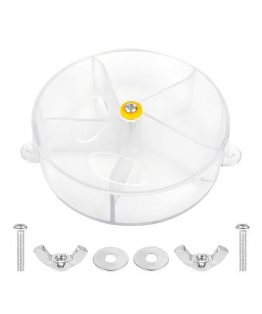 Haisheng Foraging Toy Wheel Parrot Foraging Box Rotate Training Toy Parrot Chew Toy Bird Food Bowl Spins Toy Bird Feeder13cm (Transparent)