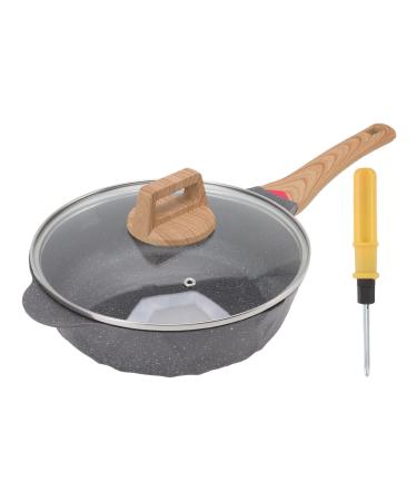 DELURA Frying Pan Skillet Dishwasher Safe Scalding Proof Handle Alloy Skillet Pan for Induction Cooker Gas Stove (Size : 28CM)