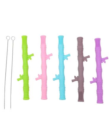 Colorful Baby Teething Tubes & Toys | Food Grade Silicone | Massage Gums | Includes Baby Brush - Buy Online on SooperMarket.com