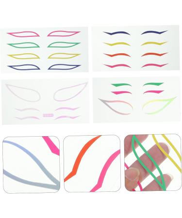 BELLIFFY 4sets Beauty Eyeliner Decal Stage Performance Sticker Reusable Eyeliner Sticker - Buy Online on SooperMarket.com